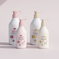 Runxuan nouvelle conception impression couleur personnalisée HDPE plastique 300ml 750ml enfant mignon shampooing Gel douche lavage du corps Lotion pompe bouteille
