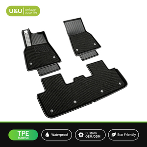 Tapetes de Auto Personalizados de Doble Capa Premium, Alfombras Tejidas para Tesla Model Y con Insignia de Aluminio y TPE - Product Image 1