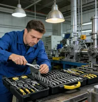 Jeu de clés à douilles combinées en acier inoxydable de haute qualité, 205 pièces, coffret rigide, kit d'outils de réparation automobile complet, personnalisation ODM