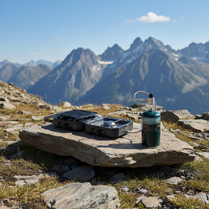 Vente flash : Petit réchaud à gaz portable double avec four 1800W, <span class=keywords><strong>plaque</strong></span> <span class=keywords><strong>de</strong></span> <span class=keywords><strong>cuisson</strong></span> à 2 brûleurs, design <span class=keywords><strong>de</strong></span> table - Product Image 1