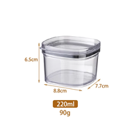 Récipients hermétiques pour le stockage des aliments Organisation de la cuisine Bocaux en plastique scellés transparents sans BPA avec couvercles
