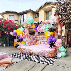 Château gonflable à fleurs groovy, décoration de fête, trampoline gonflable, château gonflable de mariage à vendre - Product Image 2