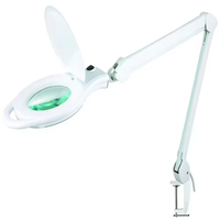Custom 3 or 5 Diopter 9W 56PCS SMD LED Magnifying Desk Lamp with Clamp Circle Tube Professional Magnifier Light
