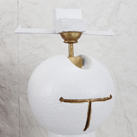 Escultura de Personaje Geométrico Abstracto, Figura de Arte Moderno en Metal, Estatua Roja y Blanca Moldeada, Adorno de Escritorio Moderno y Lujoso para el Hogar