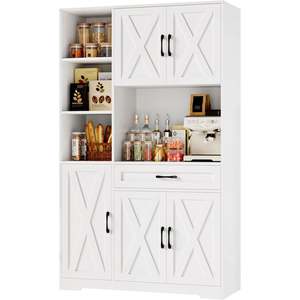 Customizable White Tall Free Standing Kitchen Pantry <b>Cabinet</b> Organizer Free Shipping Kitchen <b>Cabinets</b> Pantry - Product Image 5