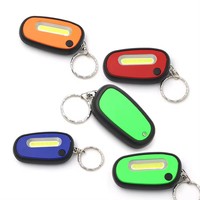 Mini lampe de poche plate LED mince super lumineuse COB LED porte-clés