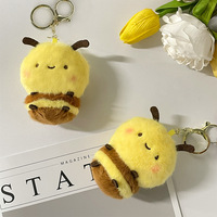 Mini abeille peluche jouets en peluche abeille porte-clés abeille en peluche porte-clés pour chambre décor anniversaire bébé douche animaux fête faveurs