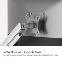 Support d'écran pour moniteur à ressort à gaz LDT109-C012 17-32 pouces 9 kg, économique, bras simple pour ordinateur, support de montage avec gestion des câbles