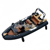 Bateau pneumatique rigide à coque en aluminium de conception européenne, haute vitesse, en PVC ou Hypalon, 580 cm, avec moteur hors-bord
