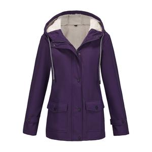 Chaqueta Deportiva con Capucha para <span class=keywords><strong>Mujer</strong></span>, Primavera-Otoño 2025, Cortavientos, Impermeable, con Forro Polar, Holgada, Talla Grande - Product Image 4