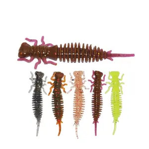 Factory Stock Soft Shrimp 55mm 1.2g 10pcs/bag Soft Fishing Baits Plastic Lure Shrimp Type Soft Lure