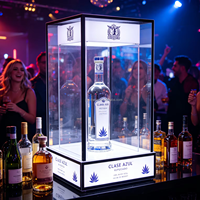 Présentoir de Bouteilles d'Alcool pour Événements, Boîte Lumineuse en Acrylique Personnalisable avec Logo, Glorificateur de Service VIP à LED pour Bouteilles, Présentoir de Bouteilles pour Clubs