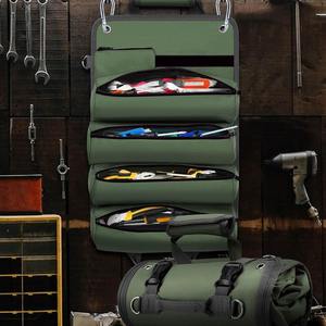 Sac de ceinture en toile durable, électriciens, sac à outils multifonctionnel portable, fermeture à glissière, réparation, installation, rangement - Product Image 4