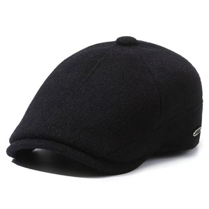 Men's <b>Winter</b> Cotton Octagonal Hat Black Gray Keep Warm Outdoor Casual <b>Cap</b> For Middle Aged And Elderly - Product Image 3