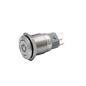 <strong>Mini</strong> 5A 250V LED Illuminated <strong>Push</strong> <strong>Button</strong> Switch Waterproof 19mm Latching Switch for Home Appliances IP65 Level Plastic Material - Product Image 1