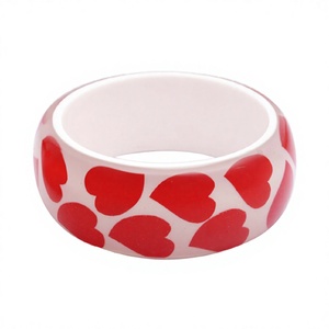 Meilleurs ensembles de bracelets tendance en céramique jaune et résine avec pois et petits points en laiton, fantaisie, mignons, unisexes, pour femme - Product Image 4