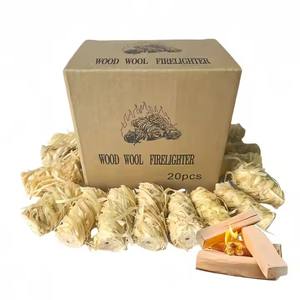 Allume-feu extérieur en laine de <span class=keywords><strong>bois</strong></span> Match de <span class=keywords><strong>bois</strong></span> de chauffage naturel pour commencer des feux de camp Cheminées BBQ pour les aventures en plein air - Product Image 1