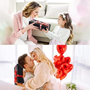 Đen từ đóng cửa Hộp quà tặng cho đám cưới sinh nhật & ngày của mẹ xách tay & thanh lịch nổi miếng bọt biển lót - Product Image 4