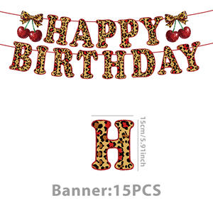 Guirnalda de Globos con Tema de Leopardo y Cereza, Decoración para Pastel en Espiral, Decoraciones para Fiesta de Cumpleaños de Leopardo y Cereza, Artículos para Fiesta de Leopardo - Product Image 2