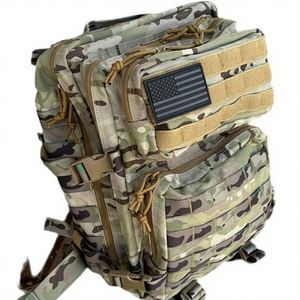 Sac à dos tactique en denim 40L, fermeture éclair Molle 900D/1000D, polyester, équipement de survie, randonnée, camping, voyage, 3 jours - Product Image 1