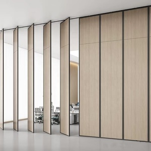 Acoustic hiện đại bằng gỗ cách âm gấp phòng Divider di chuyển tường màn hình hệ thống văn phòng phân vùng cho phòng khách - Product Image 4