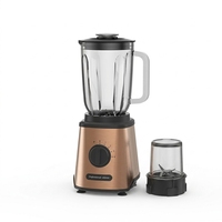 Mixeur de Table Électrique de Luxe avec Bol en Verre, 4 Vitesses, Silencieux, pour Smoothies, Broyage, Anti-Fuite, Idéal pour Usage Domestique et Hôtelier