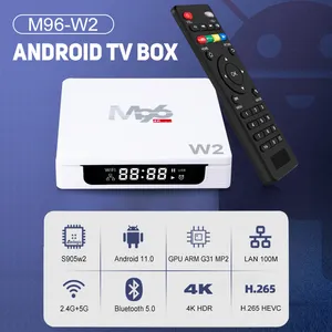 Tripsky M96W2 사용자 정의 스마트 4K Tv 박스 안드로이드 11 Personalizar IPTV 박스 tv 안드로이드 11 2ram 16gb 셋톱 박스