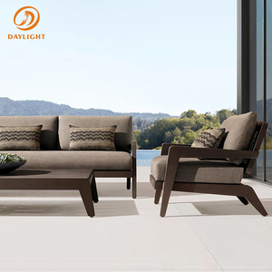Set di Sedie Lounge <span class=keywords><strong>da</strong></span> Esterno in Legno Teak di Lusso, Struttura in Legno Naturale, Mobili <span class=keywords><strong>da</strong></span> Giardino Resistenti alle Intemperie per Villa con Vista sulle Montagne e Bordo Piscina - Product Image 2