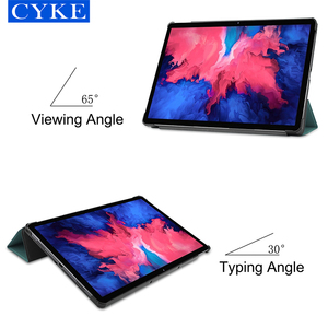 CYKE étui pour tablette à rabat à trois volets 11 pouces fonction de sommeil housse de tablette Xiaoxin pour <span class=keywords><strong>Lenovo</strong></span> Pad <span class=keywords><strong>Tab</strong></span> <span class=keywords><strong>P11</strong></span> TB-J606F 11" - Product Image 5