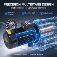 Pompe centrifuge verticale multi-étages BAOHUA H4V40 DC 900W 4m³/h pour liquide de refroidissement industriel, pour centre d'usinage CNC, tour EDM