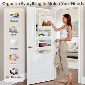 Organizador para colgar sobre la puerta con 10 compartimentos y ventana transparente para usar en el armario, baño o dormitorio. - Product Image 6