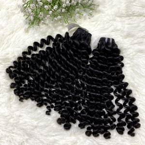 Extensions de cheveux cuticule vierges non traitées Double trame de cheveux naturelle couleur noire et personnalisée - Product Image 1