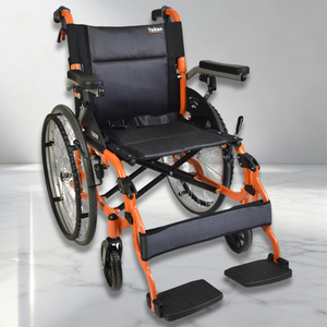 High-strength Aluminum Alloy Frame Rear-flip PU Armrest Portable Back Manual <strong>Wheelchair</strong> SYIV100-30A for Trip - Product Image 3