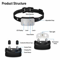 Collier de dressage pour chien rechargeable, double détection, faible risque d'erreur, utilisation facile, certifié FCC et RoHS, dispositif anti-aboiement