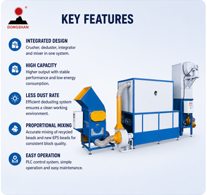Máquina de Reciclaje de <span class=keywords><strong>EPS</strong></span> de Fábrica de Alta Eficiencia para un Uso Óptimo de Materiales Reciclados - Product Image 4