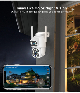 6MP Wifi PTZ Máy ảnh ống kính kép Màn hình kép ai con người tự động theo dõi camera an ninh không dây 360 ngoài trời bảo vệ an ninh - Product Image 3