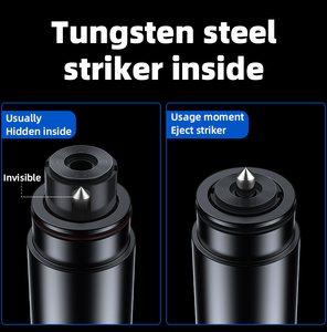 Bộ dụng cụ cứu hộ khẩn cấp đa năng 2 trong 1 bằng kim loại, cắt dây an toàn, phá kính ô tô, búa cứu sinh - Product Image 3