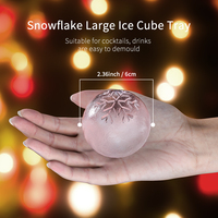 Moule à boules de glace en silicone sans BPA en forme de flocon de neige pour arbre de Noël pour outils de crème glacée