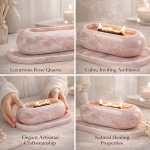 Support de Bougie en Marbre Rose Calacatta Viola <span class=keywords><strong>Personnalisé</strong></span> en Gros, Brûleur d'Encens, Support d'Aromathérapie, Décoration d'Intérieur, Pot à Bougie en Marbre - Product Image 2
