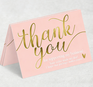 Tarjeta de Agradecimiento de Cartón Compuesto con <span class=keywords><strong>Película</strong></span> en Relieve Chapada en Oro Rosa, Tarjeta de Apoyo, Tarjeta de Regalo de Hospitalidad, Tarjeta de <span class=keywords><strong>Bendición</strong></span> - Product Image 6