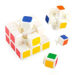 Cubo di Rubik 3x3 Xinhen con Rotazione Fluida a Molla, Angoli Arrotondati, per Competizioni di Velocità, Scatola Espositiva Verticale Monocolore per Giocattoli - Product Image 3