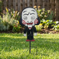 Décoration de jardin, lumières LED à piles, en fer, résistantes à l'eau, pour Halloween, extérieur, angle de faisceau de 360°