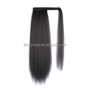 Coda di cavallo dritta estensione naturale lunghe code di cavallo avvolgono la <span class=keywords><strong>Clip</strong></span> in coda di cavallo pezzo capelli sintetici - Product Image 5