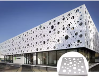 Façade perforée en aluminium découpée au laser |   Panneaux de mur-rideau en aluminium de conception traditionnelle, écologiques, anti-corrosion et ignifuges