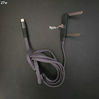 Soportes Giratorios Extensibles Integrados Ajustables e Invisibles para Teléfonos, Cables USB Tipo C a 8 Pines con PD de 27w para iOS