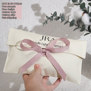 Promotion Luxury Herringbone Twill Cotton Envelope Candle Candle Cutter Perfume Cosmetic Storage Bag Herring Gift Envelope Pouch - Product Image 2