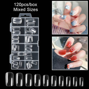 Uñas Postizas de Gel Suave <span class=keywords><strong>con</strong></span> <span class=keywords><strong>Diseño</strong></span> Personalizado Profesional, <span class=keywords><strong>con</strong></span> Adhesivo <span class=keywords><strong>Transparente</strong></span> Grueso Tipo Stiletto, Piezas de <span class=keywords><strong>Manicura</strong></span> Hechas a Mano - Product Image 1