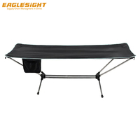 Lit de camping pliable léger et portable en aluminium, chaise hamac surélevée pour le camping et les voyages à la plage