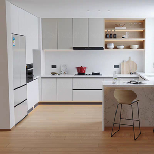 Miễn Phí Tùy Biến Modular Nhà Bếp Tủ Trắng Nhà Gỗ Đầy Đủ Nhà Bếp Lưu Trữ Tủ Set - Product Image 1