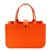 Vente en gros sacs fourre-tout en feutre de polyester avec impression personnalisée sac à main pour femmes stockage de nourriture garde-robe au design classique